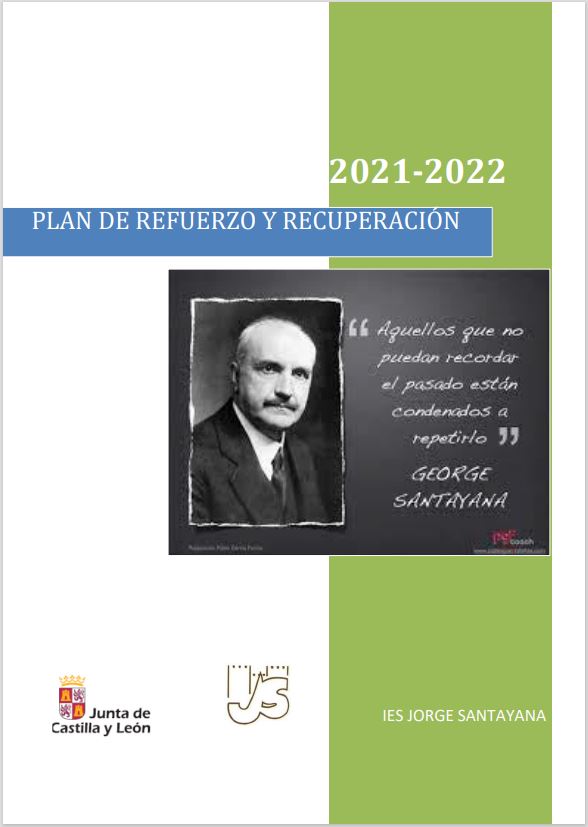 Portada Plan de refuerzo y recuperación 2021-2022